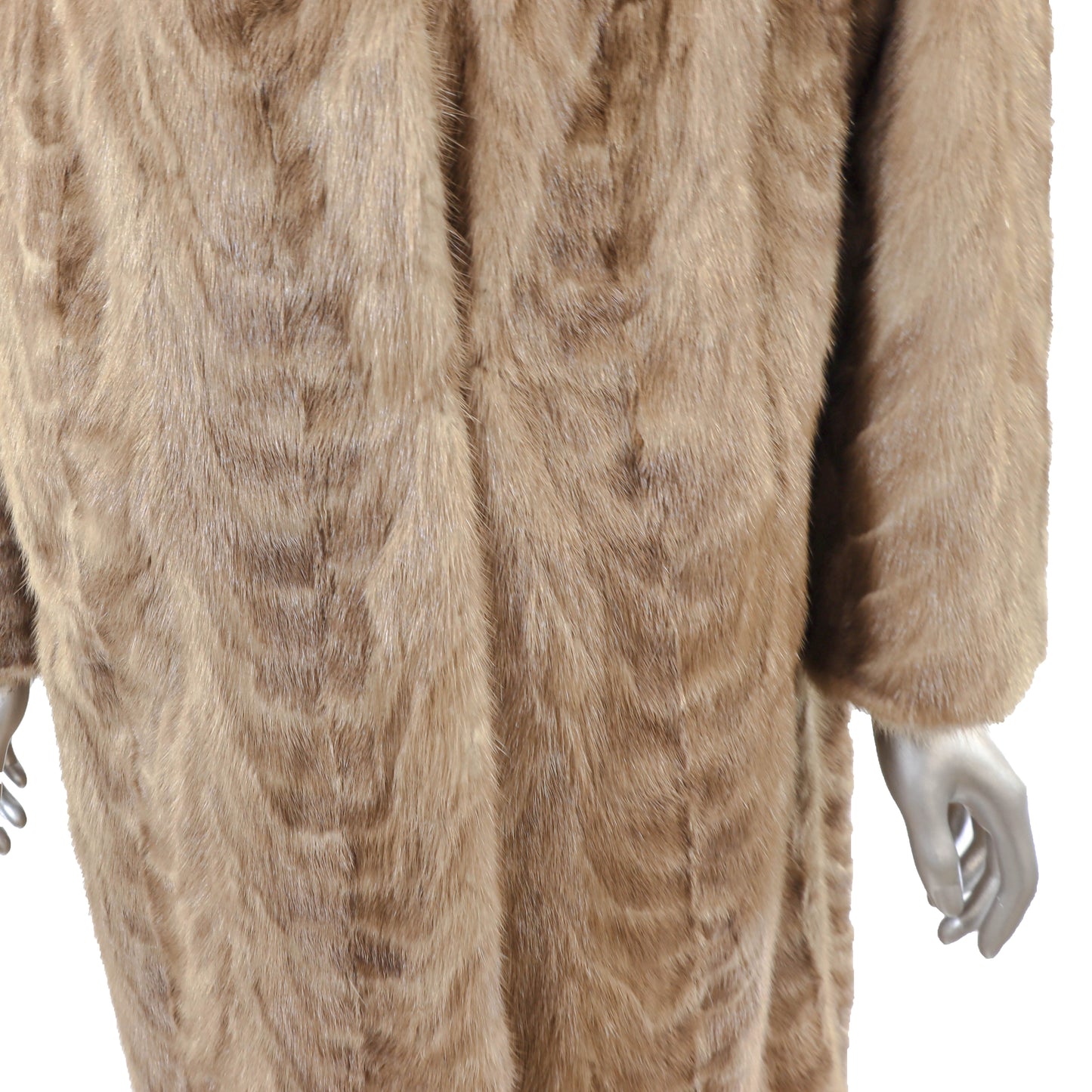 Light Brown Section Mink 3/4 Coat- Size XL