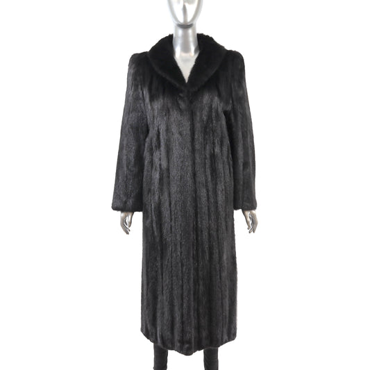 Black Mink Coat- Size M