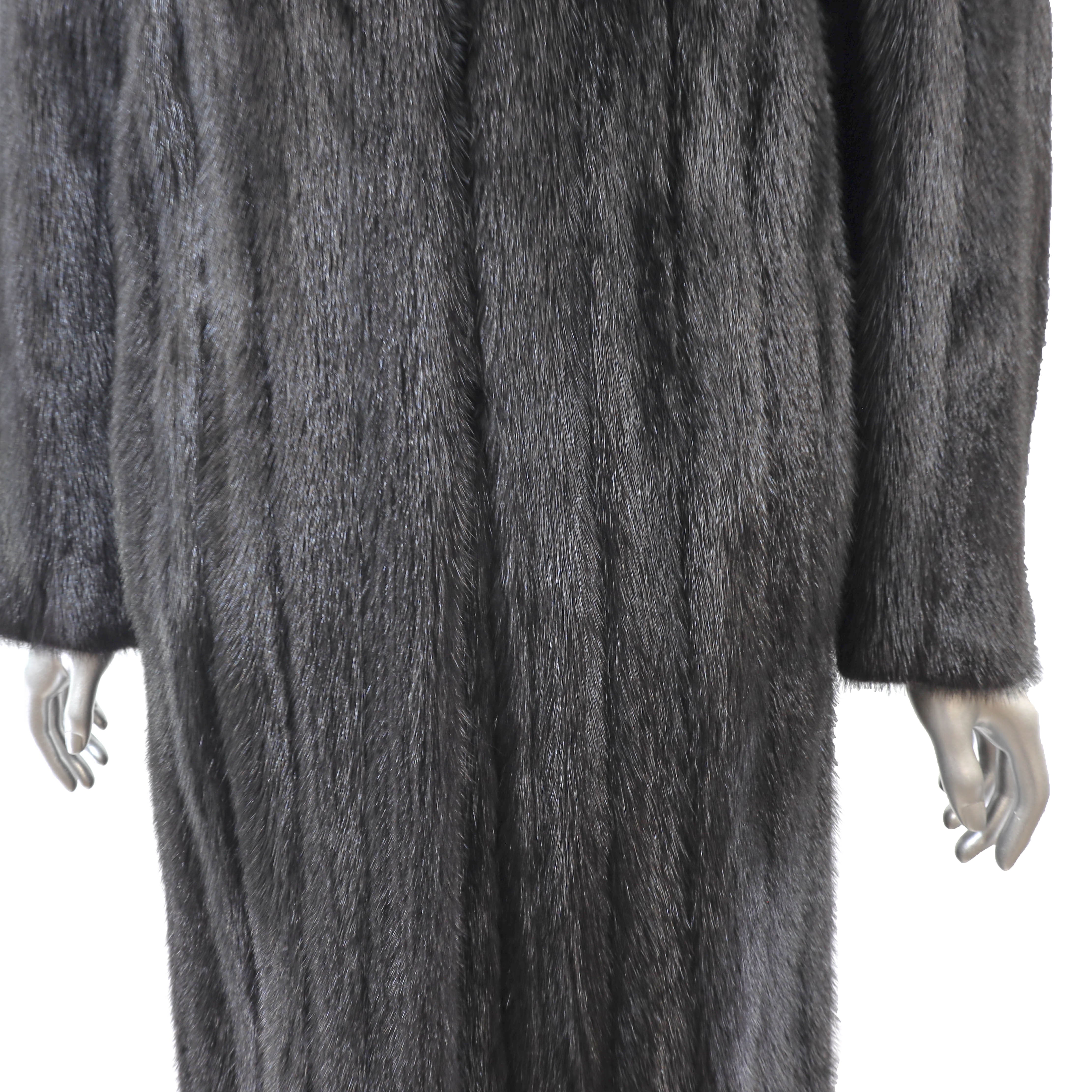 Black Mink Coat- Size M – VintageFurs