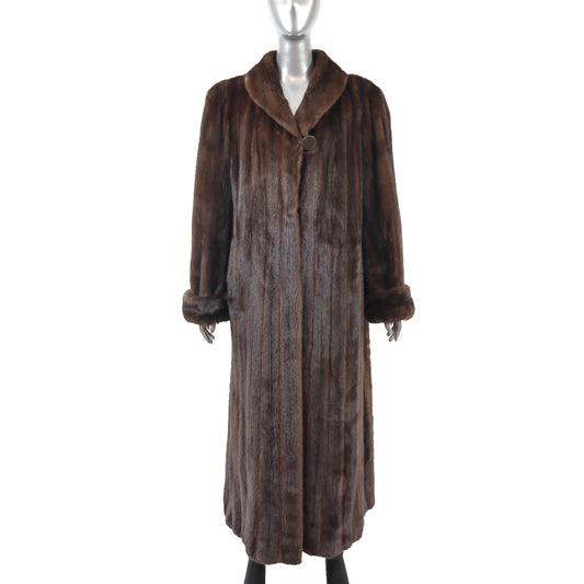 Brown Mink Coat- Size XL