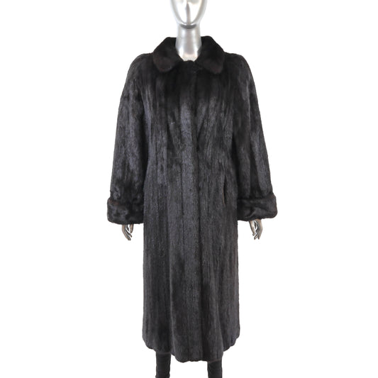 Black Mink Coat- Size M