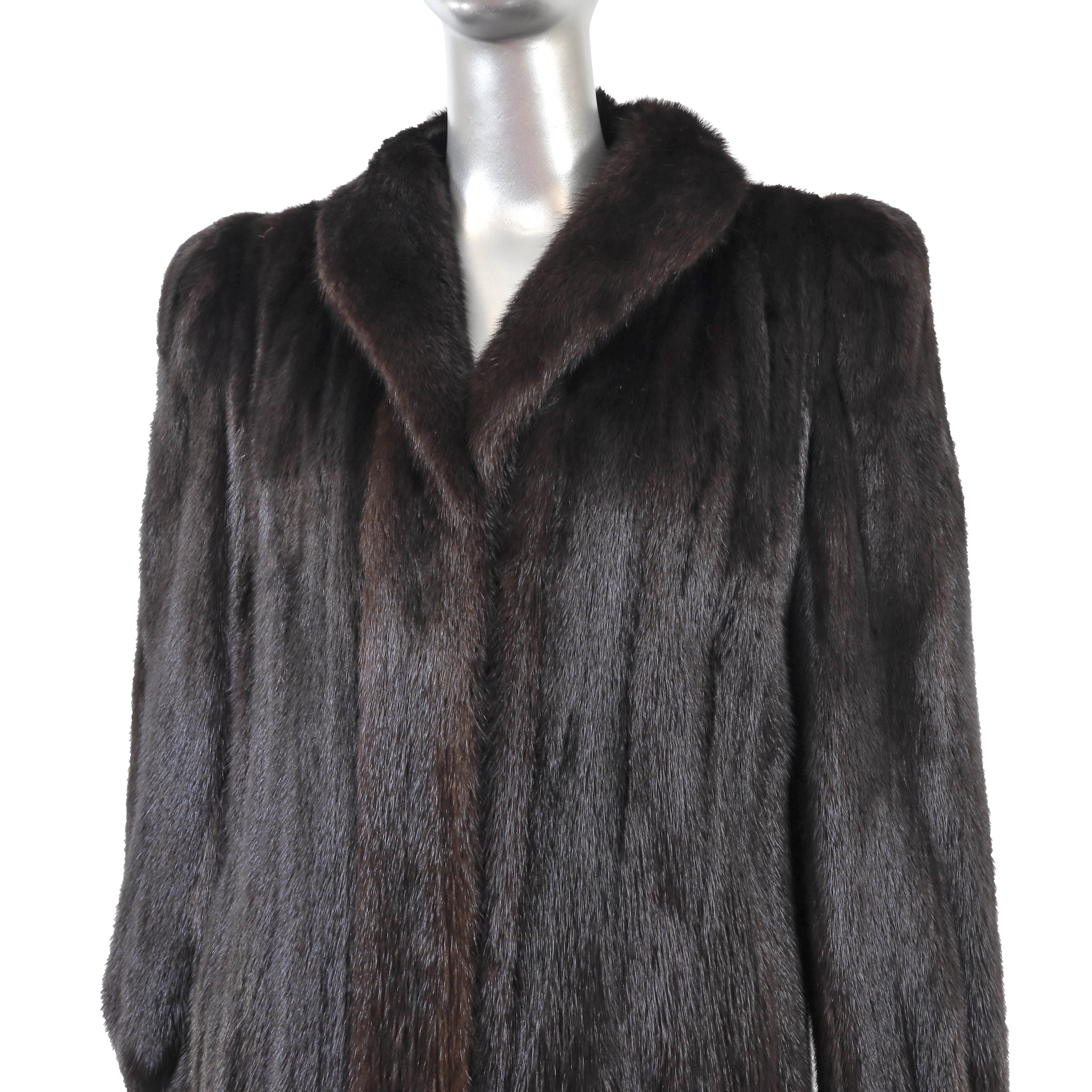 Black Mink Coat- Size M – VintageFurs