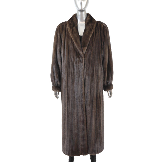 Brown Mink Coat- Size XL