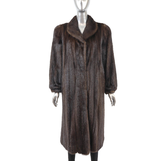 Brown Mink Coat- Size L