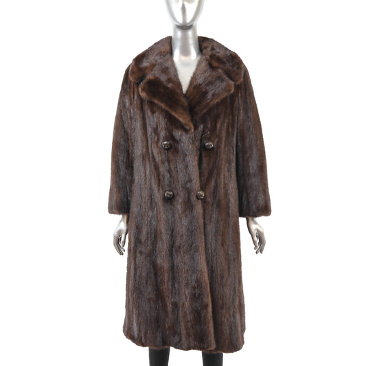Brown Mink Coat- Size M