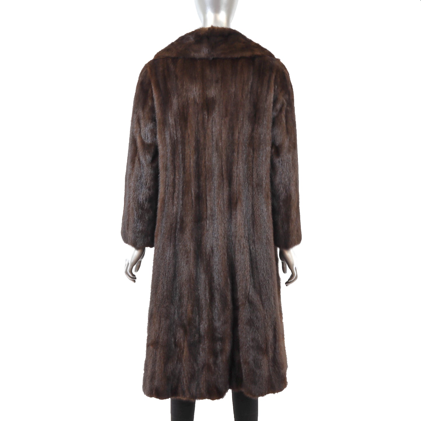 Brown Mink Coat- Size M
