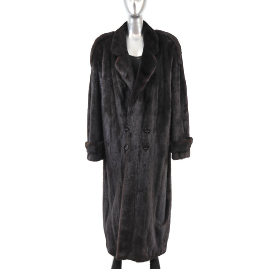 Men's Black Mink Coat- Size XXXL