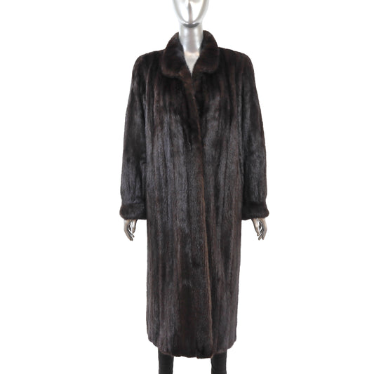 Black Mink Coat- Size M