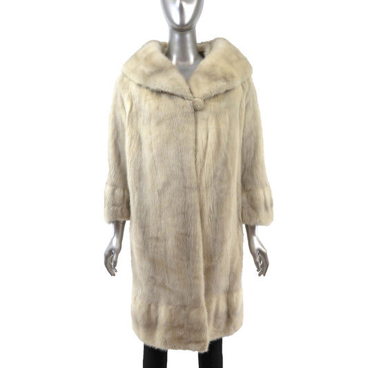 Rosendorf Evans Ivory Mink Coat- Size M