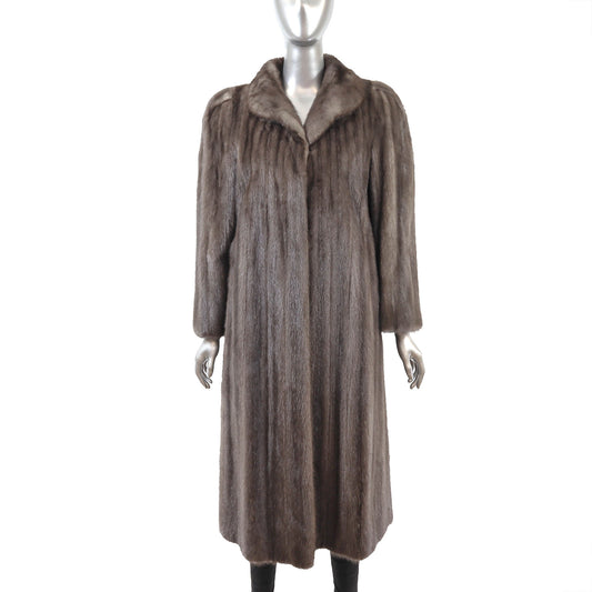 Revillon/ Saks Fifth Avenue Grey Mink Coat- Size M