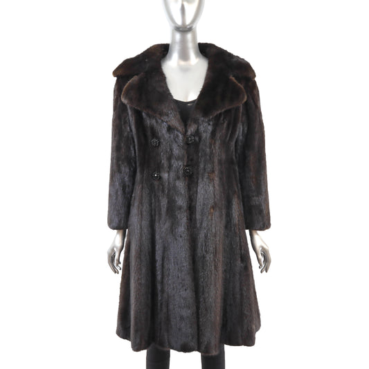 Dark Brown Mink Coat- Size S