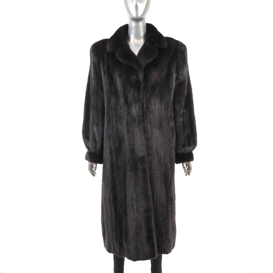 Black Mink Coat- Size M