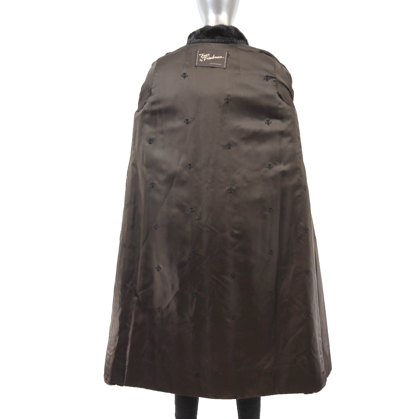 Black Mink Coat- Size M