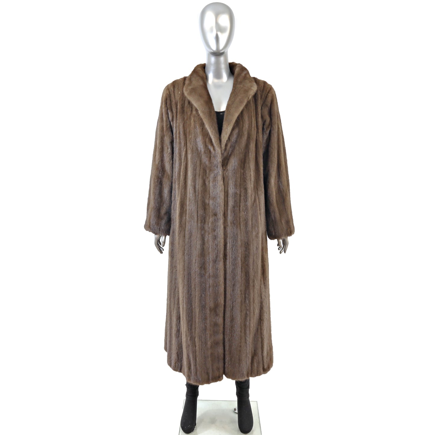 Yves Saint Laurent/ Saks Jandel Brown Reversible Mink Coat- Size XL
