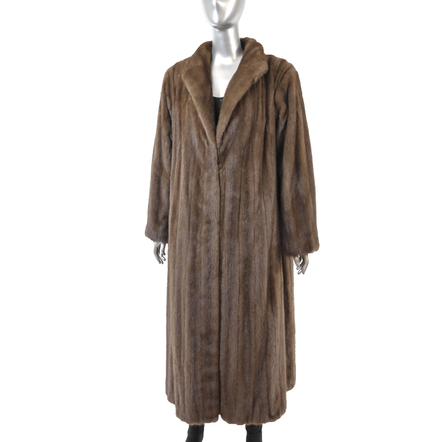 Yves Saint Laurent/ Saks Jandel Brown Reversible Mink Coat- Size XL