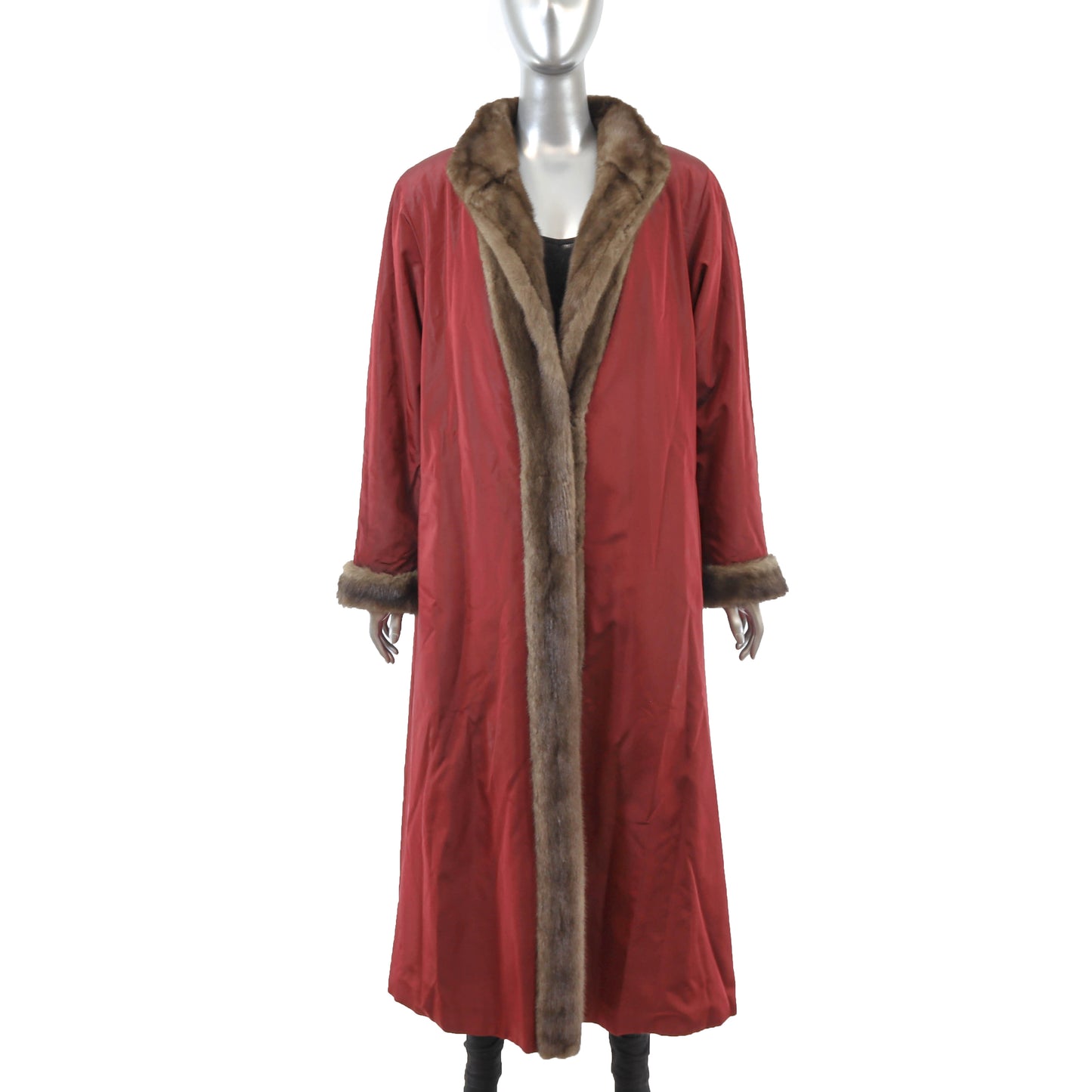 Yves Saint Laurent/ Saks Jandel Brown Reversible Mink Coat- Size XL