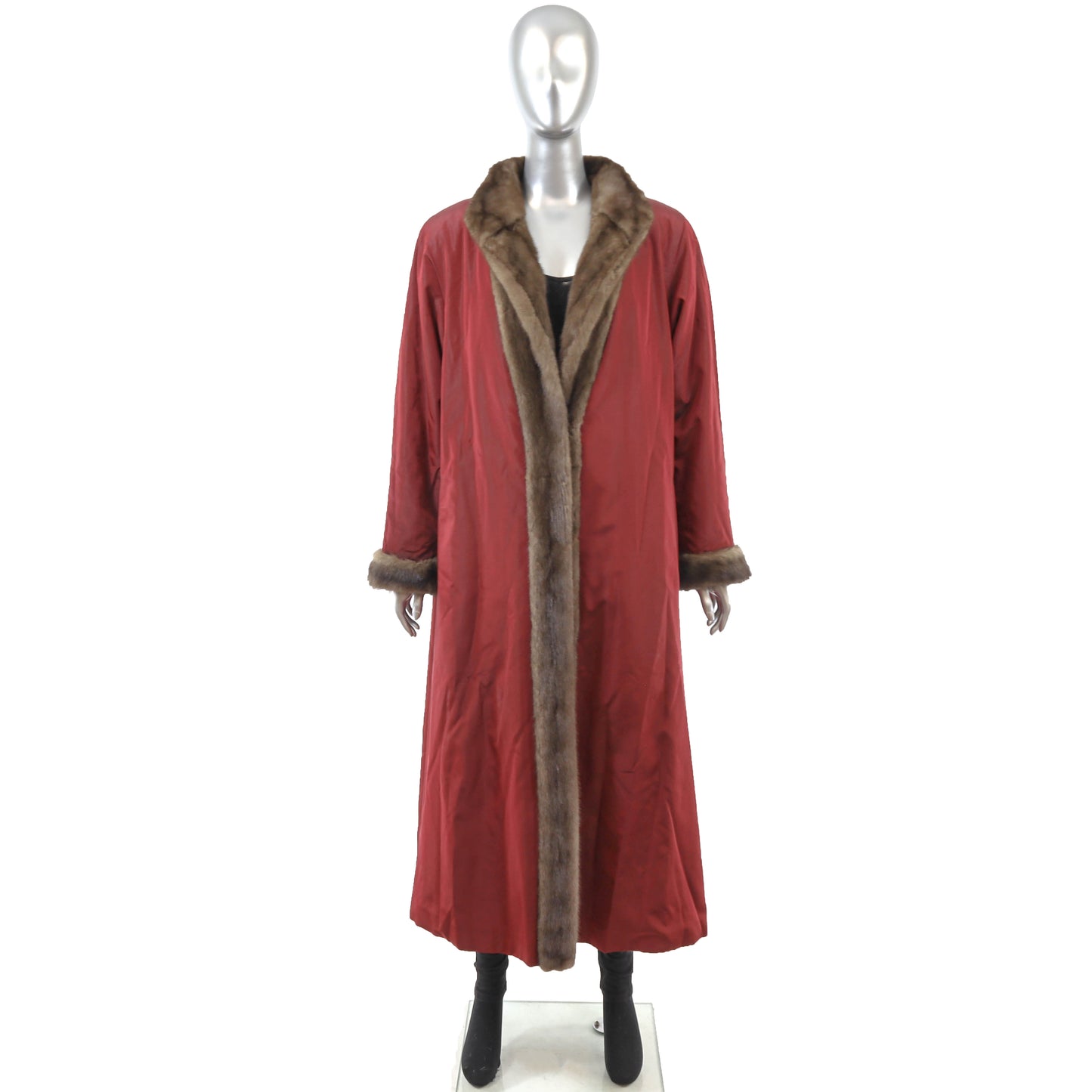 Yves Saint Laurent/ Saks Jandel Brown Reversible Mink Coat- Size XL