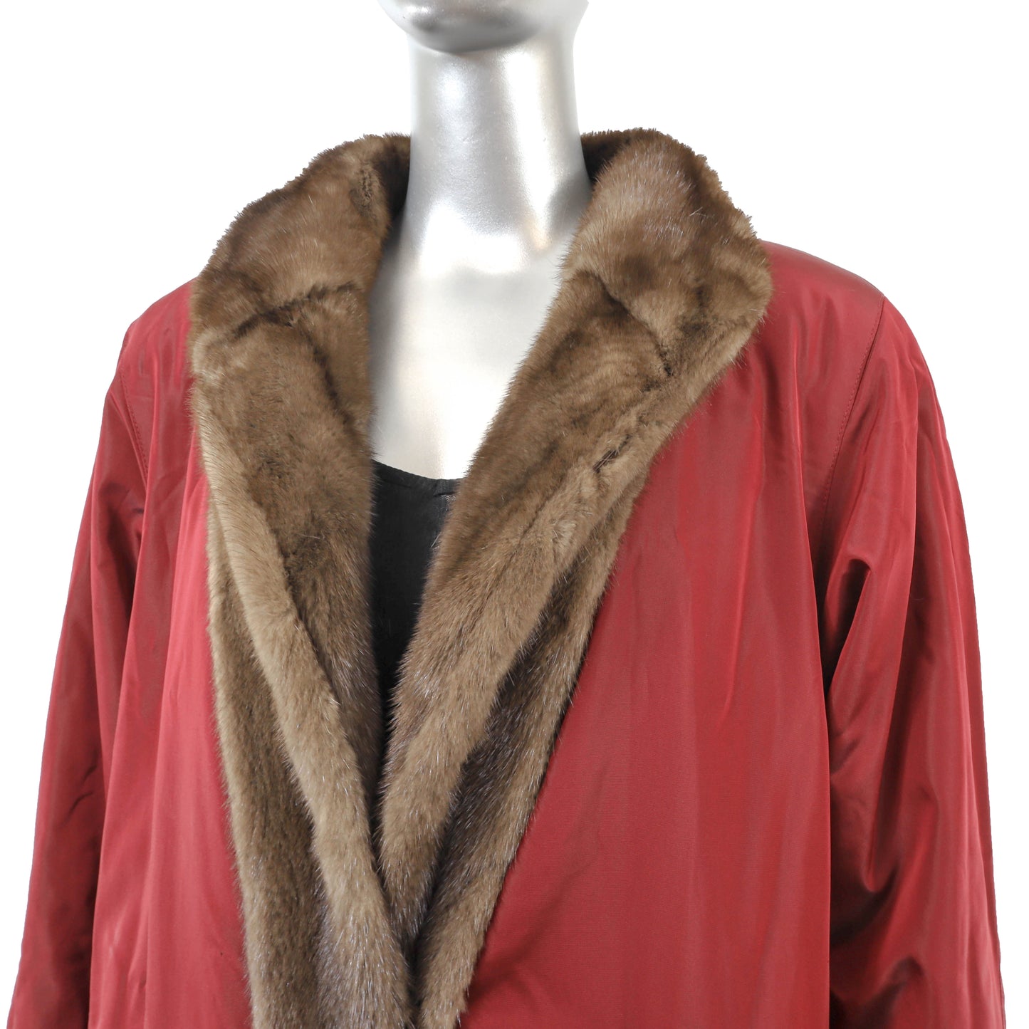 Yves Saint Laurent/ Saks Jandel Brown Reversible Mink Coat- Size XL