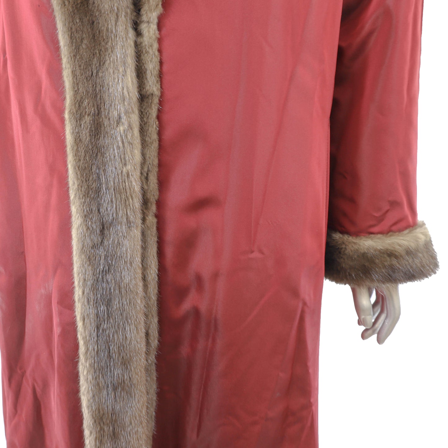 Yves Saint Laurent/ Saks Jandel Brown Reversible Mink Coat- Size XL