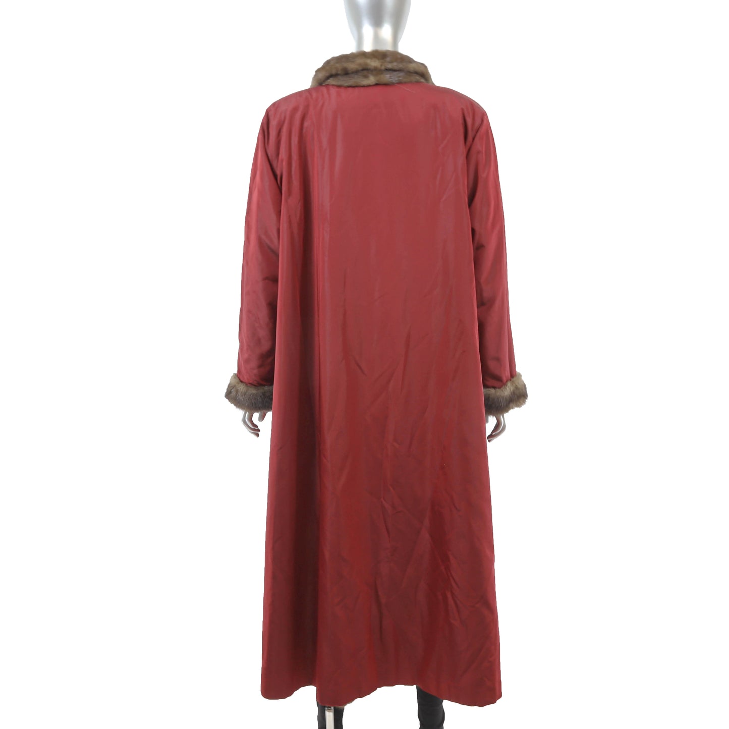 Yves Saint Laurent/ Saks Jandel Brown Reversible Mink Coat- Size XL