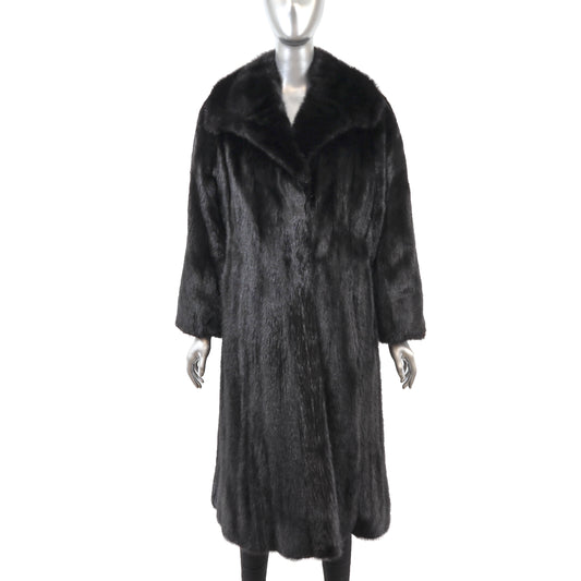 Black Mink Coat- Size S