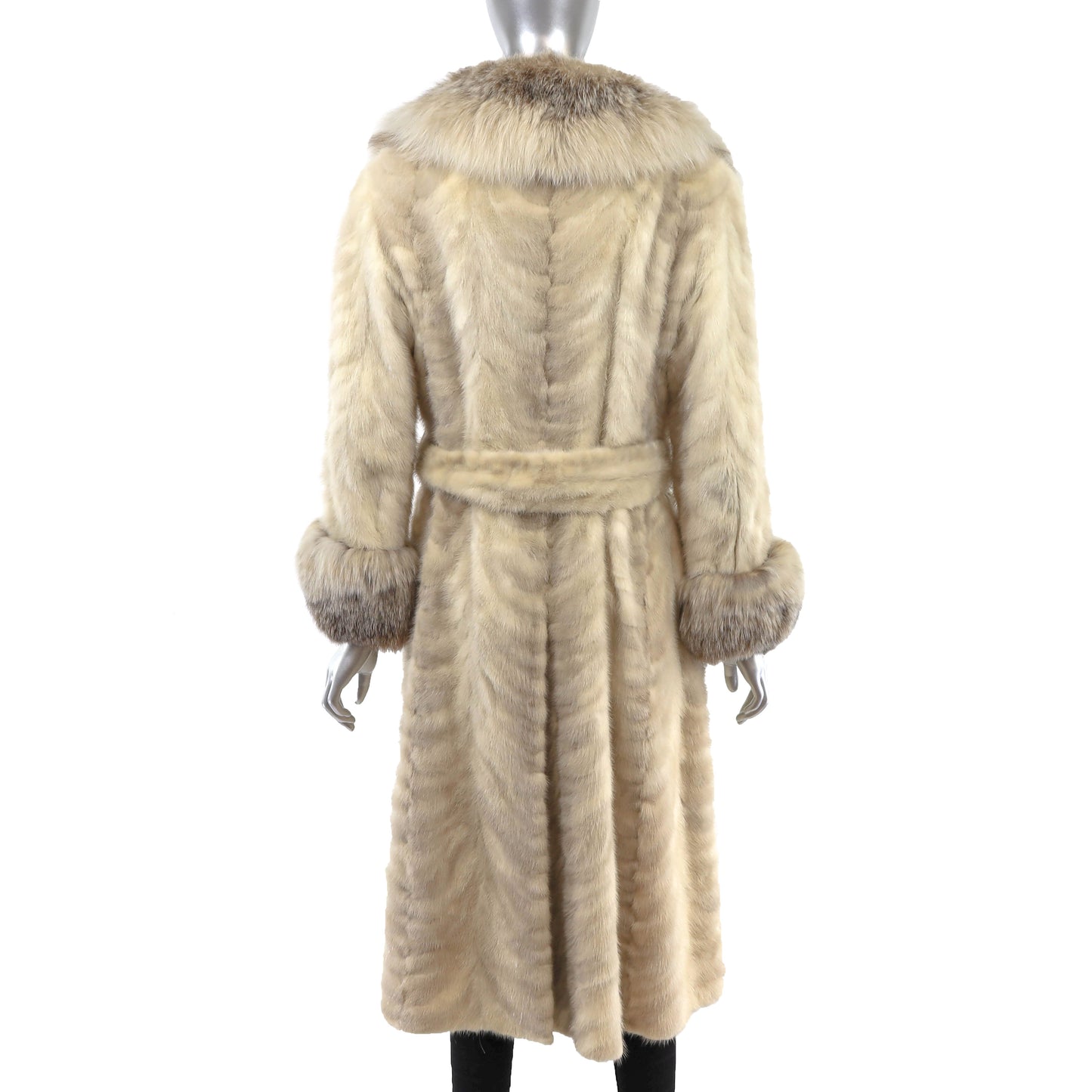 Section Mink Coat with Lynx Trim- Size S