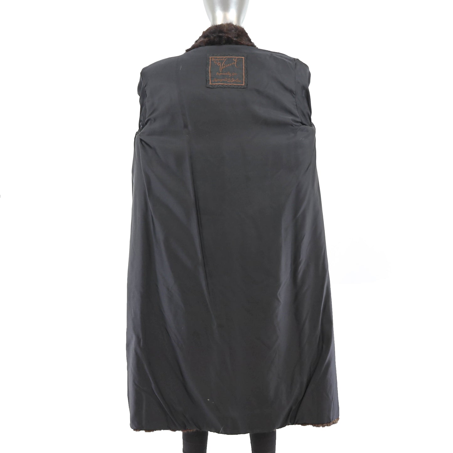 Dark Brown Section Mink Coat- Size M