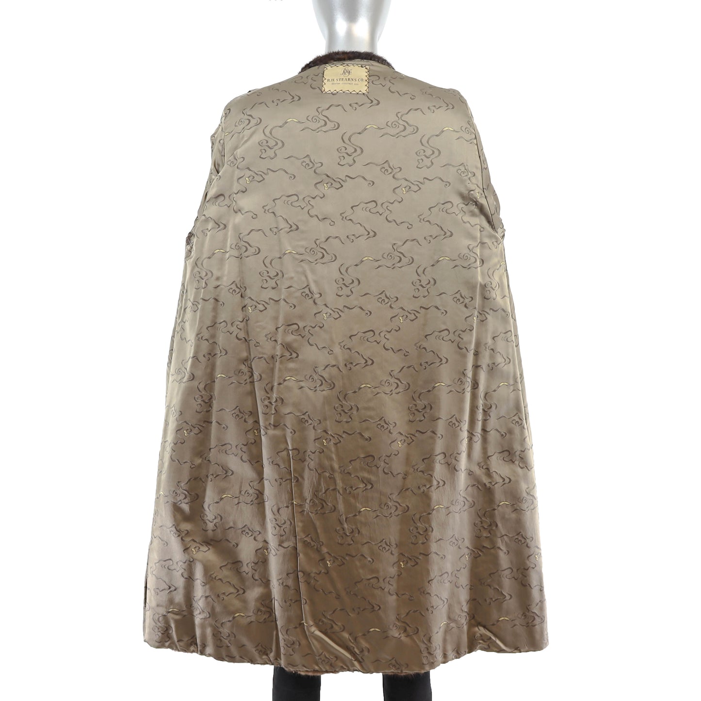 Brown Section Mink Coat- Size L