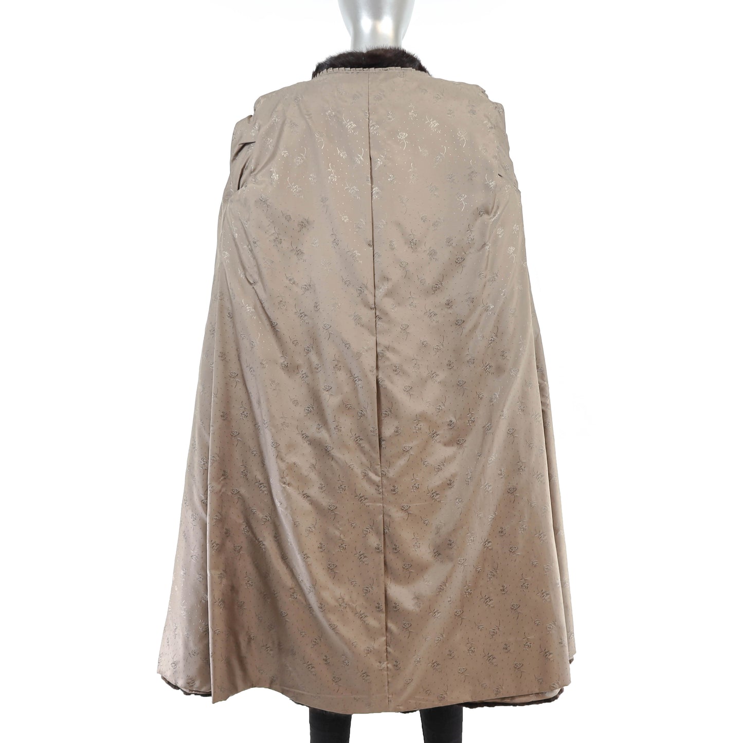 Dark Brown Mink 7/8 Coat- Size M