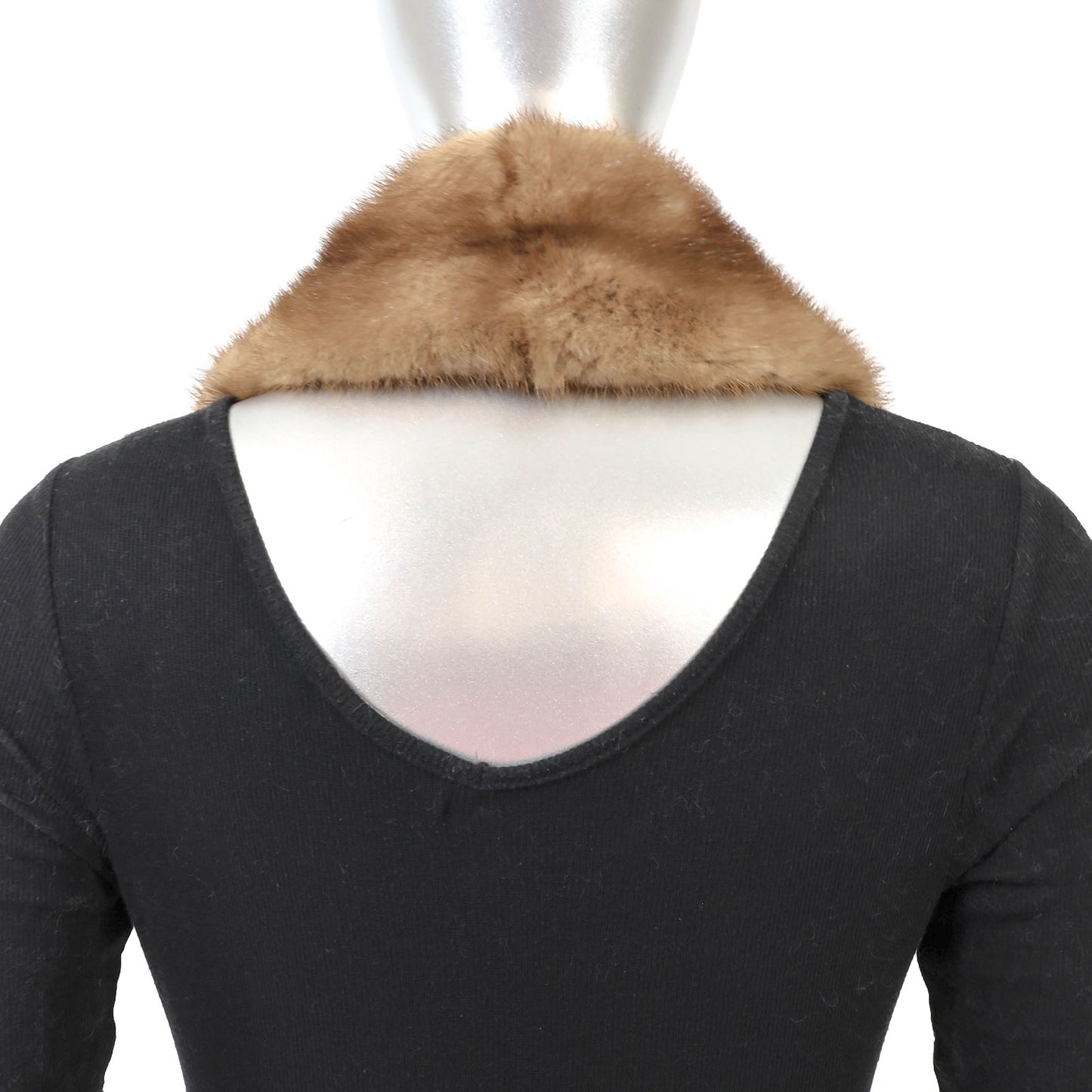 Light Brown Mink Collar- Size Free