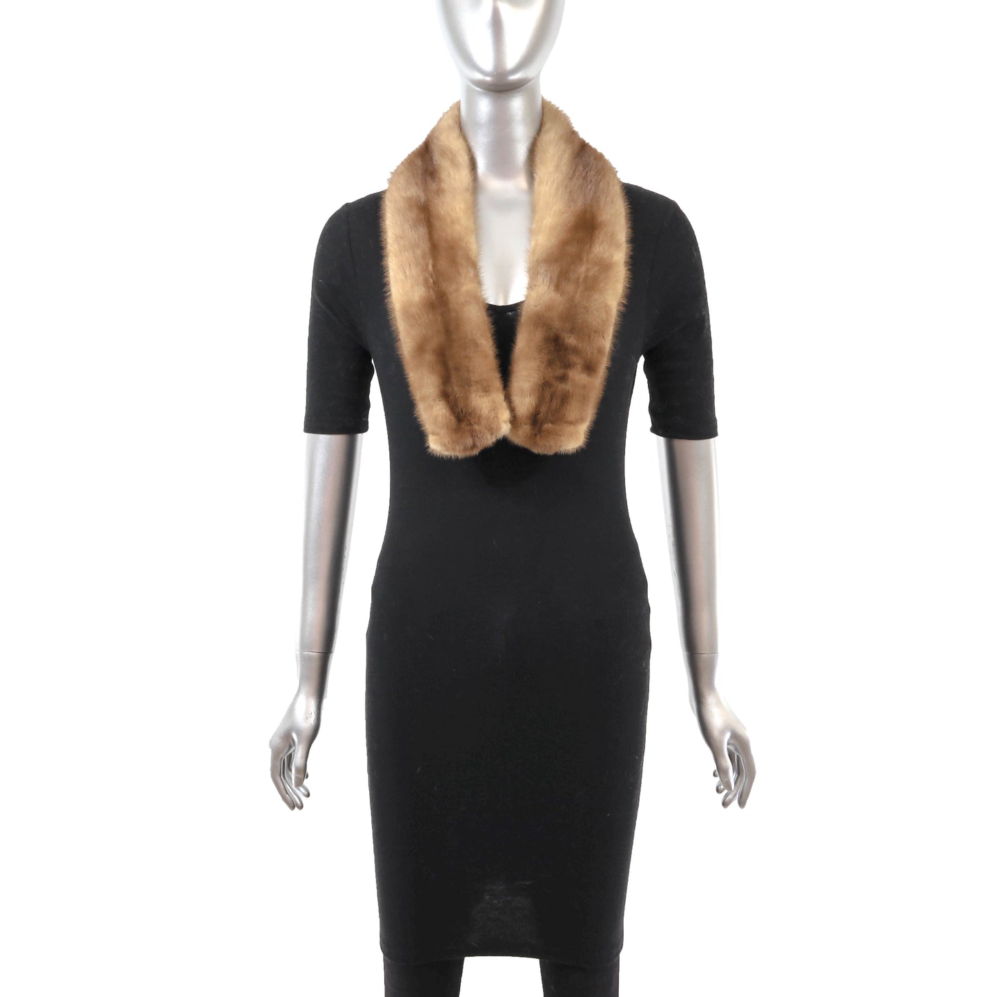 Light Brown Mink Collar- Size Free