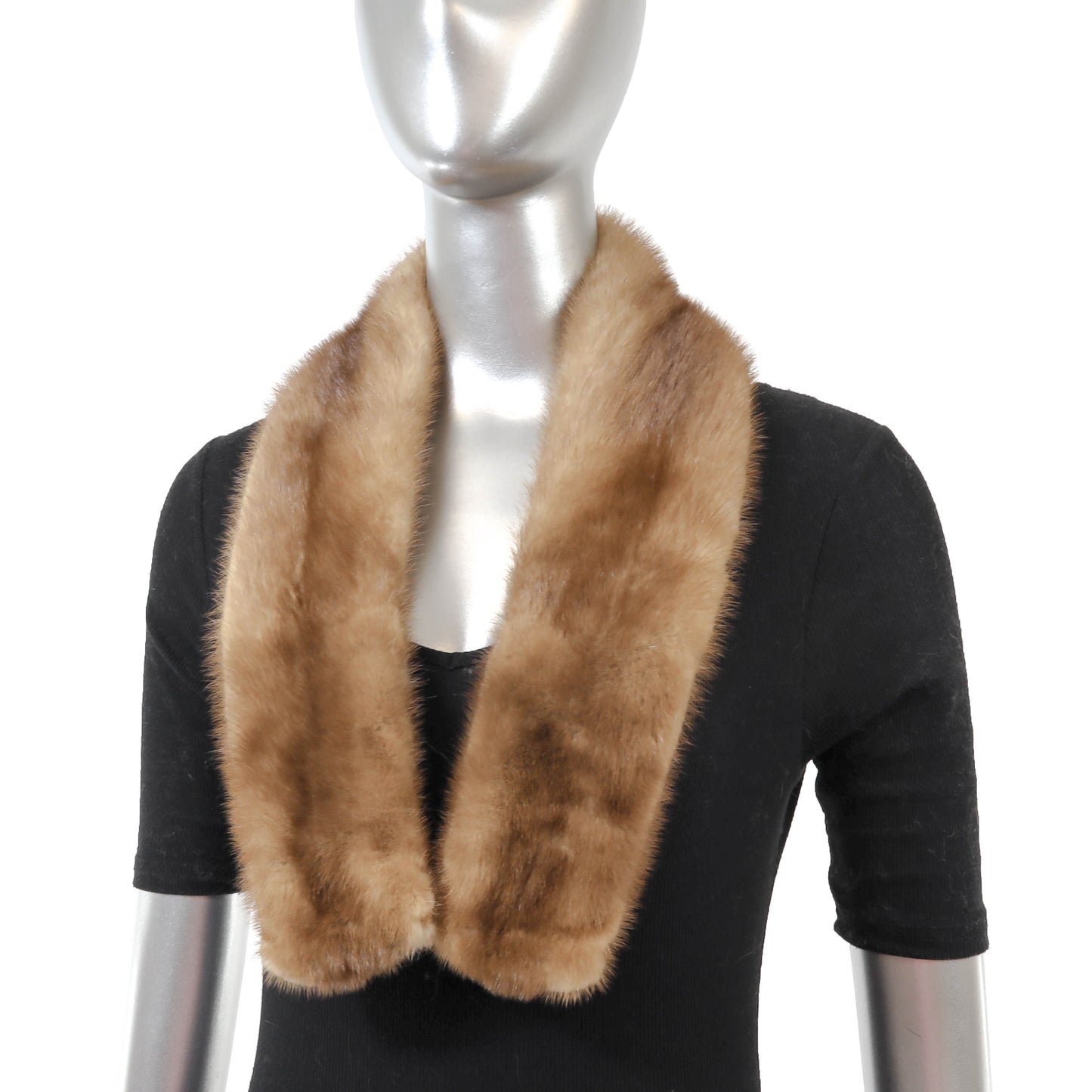 Light Brown Mink Collar- Size Free