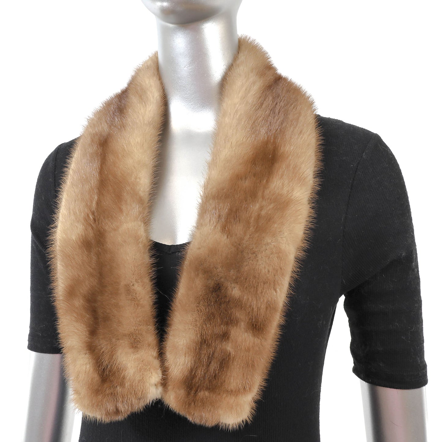 Light Brown Mink Collar- Size Free