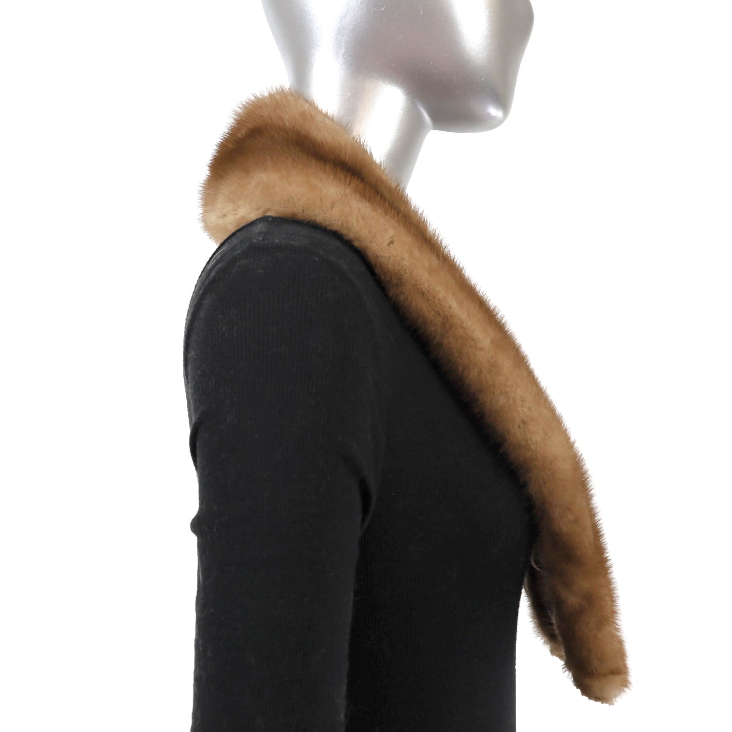 Light Brown Mink Collar- Size Free