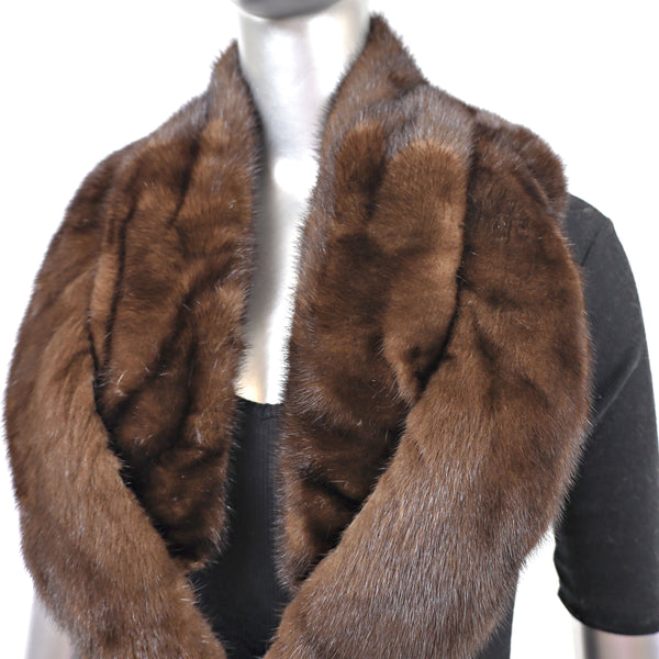 Mahogany Mink Collar- Free Size