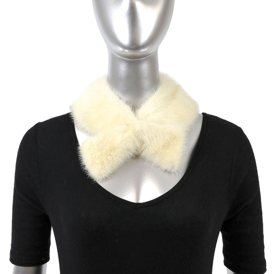 White Mink Collar- Size Free