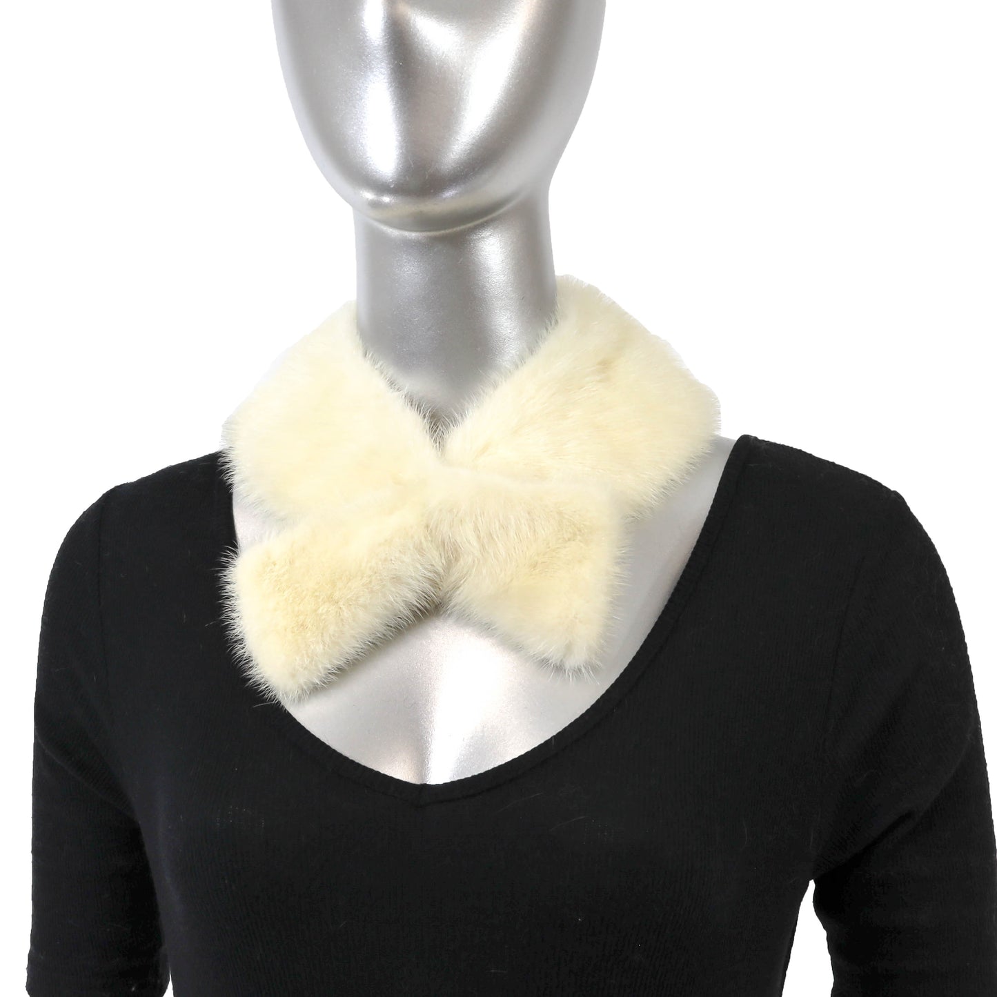 White Mink Collar- Size Free