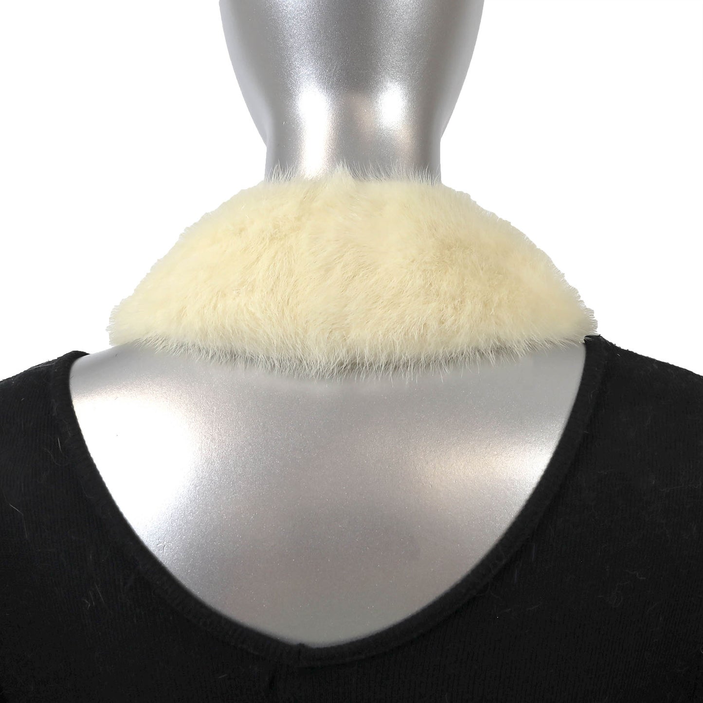 White Mink Collar- Size Free