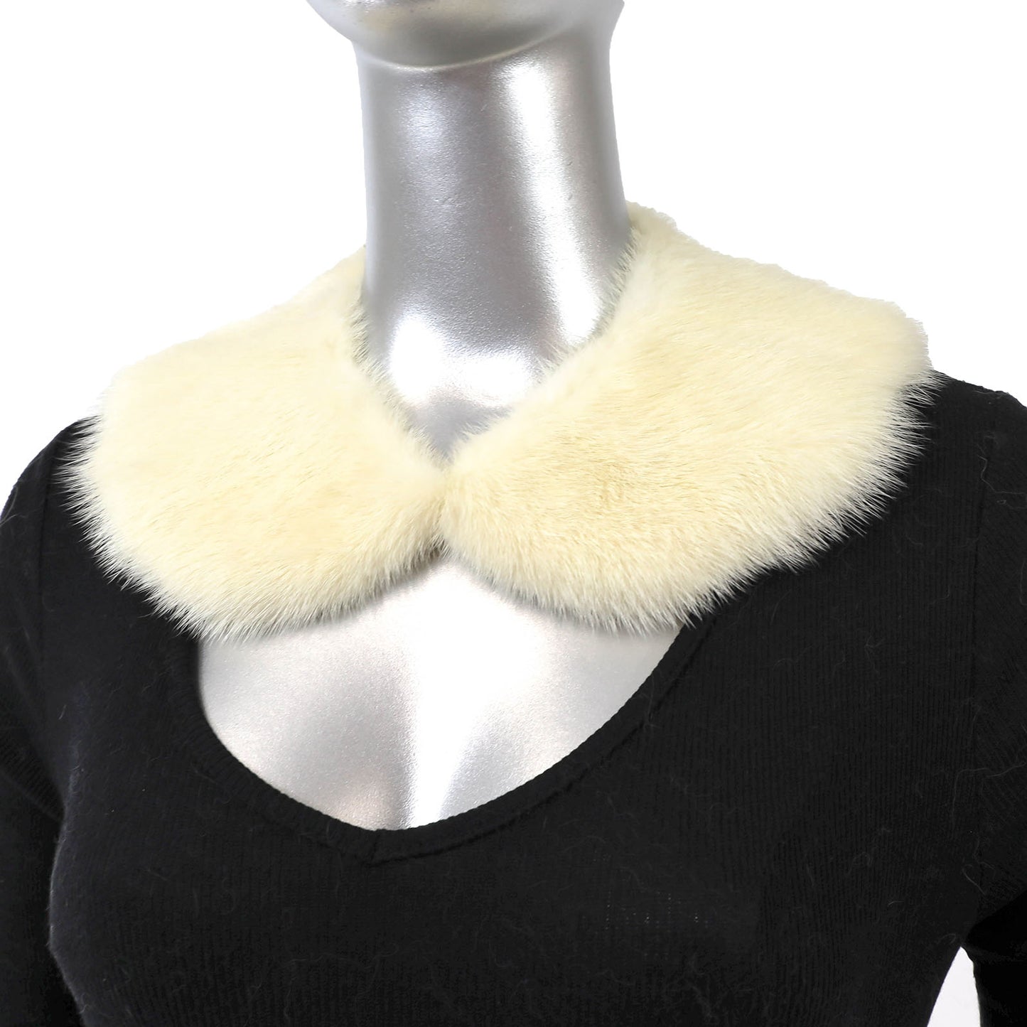 White Mink Collar- Size Free