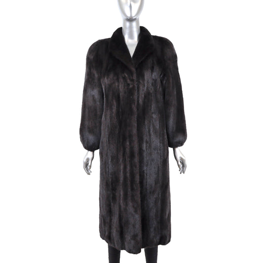 Black Mink Coat- Size M