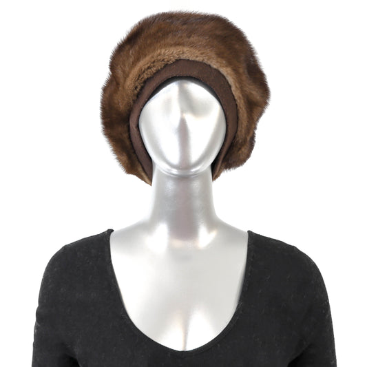 Brown Mink Hat- Size Free
