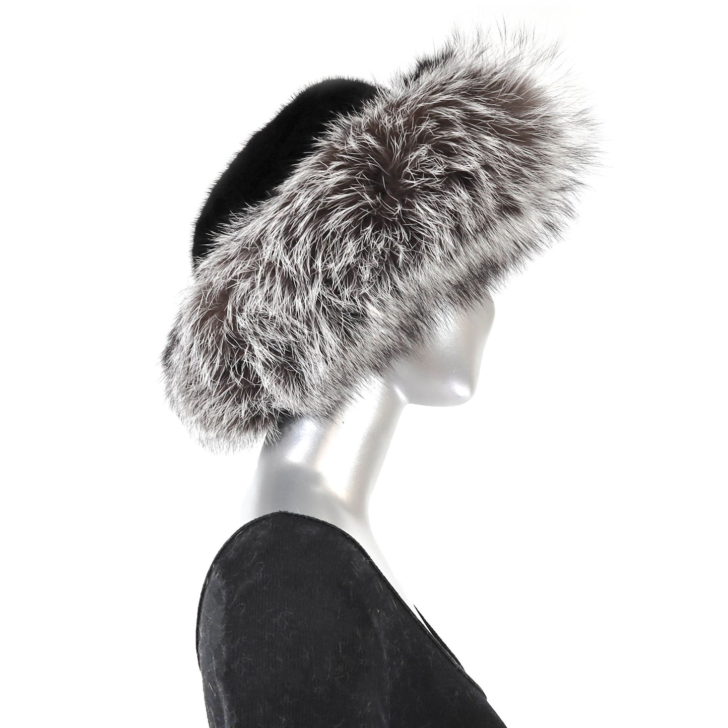 Mink and Silver Fox Hat- Size Free