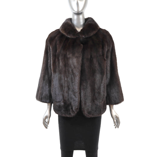 Brown Mink Jacket- Size L