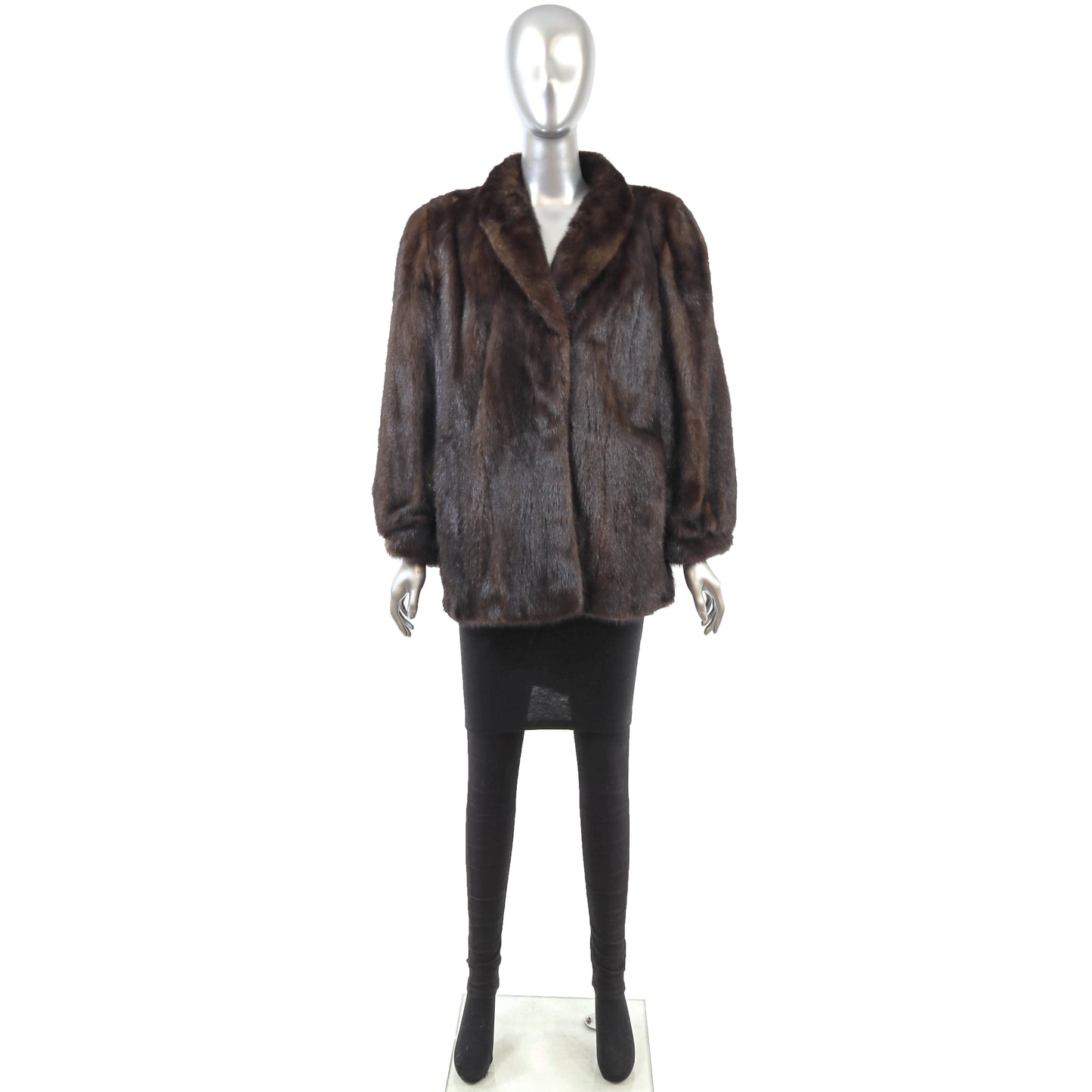 Brown Mink Jacket- Size L