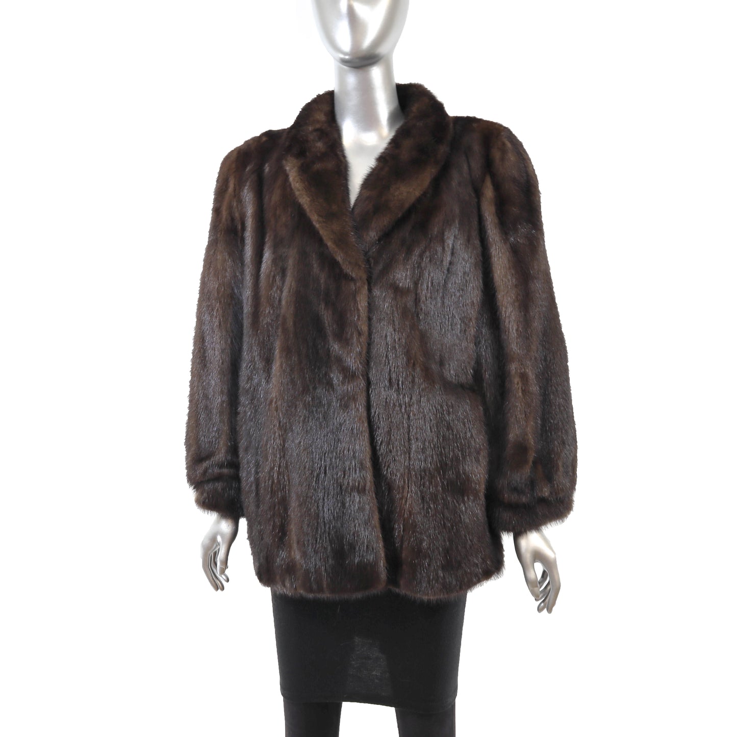 Brown Mink Jacket- Size L