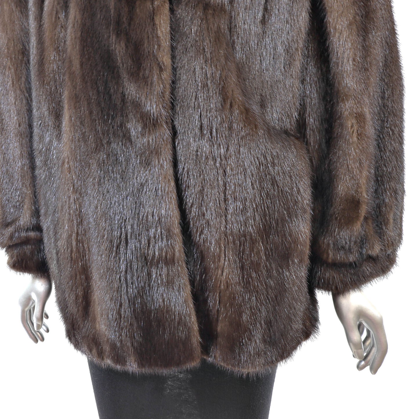 Brown Mink Jacket- Size L