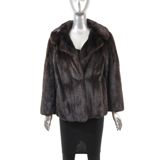 Brown Mink Jacket- Size M