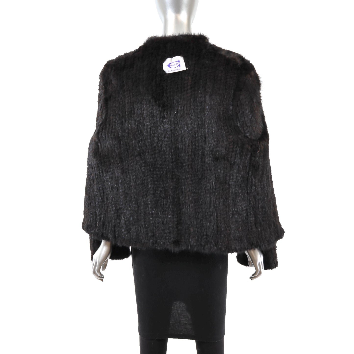 Brown Knitted Mink Jacket- Size M