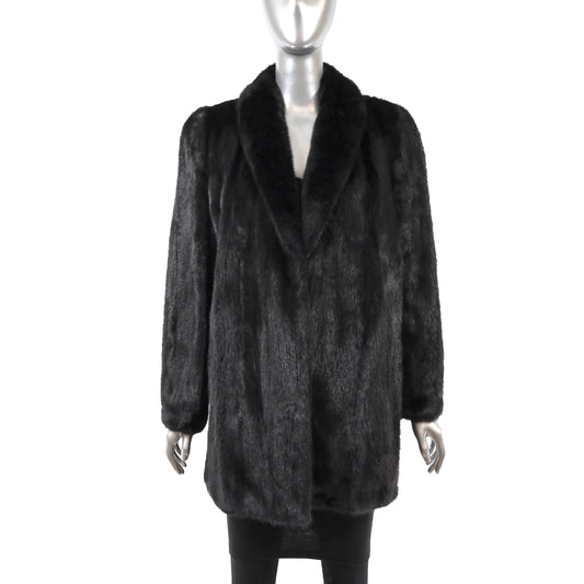 Black Mink Jacket- Size S