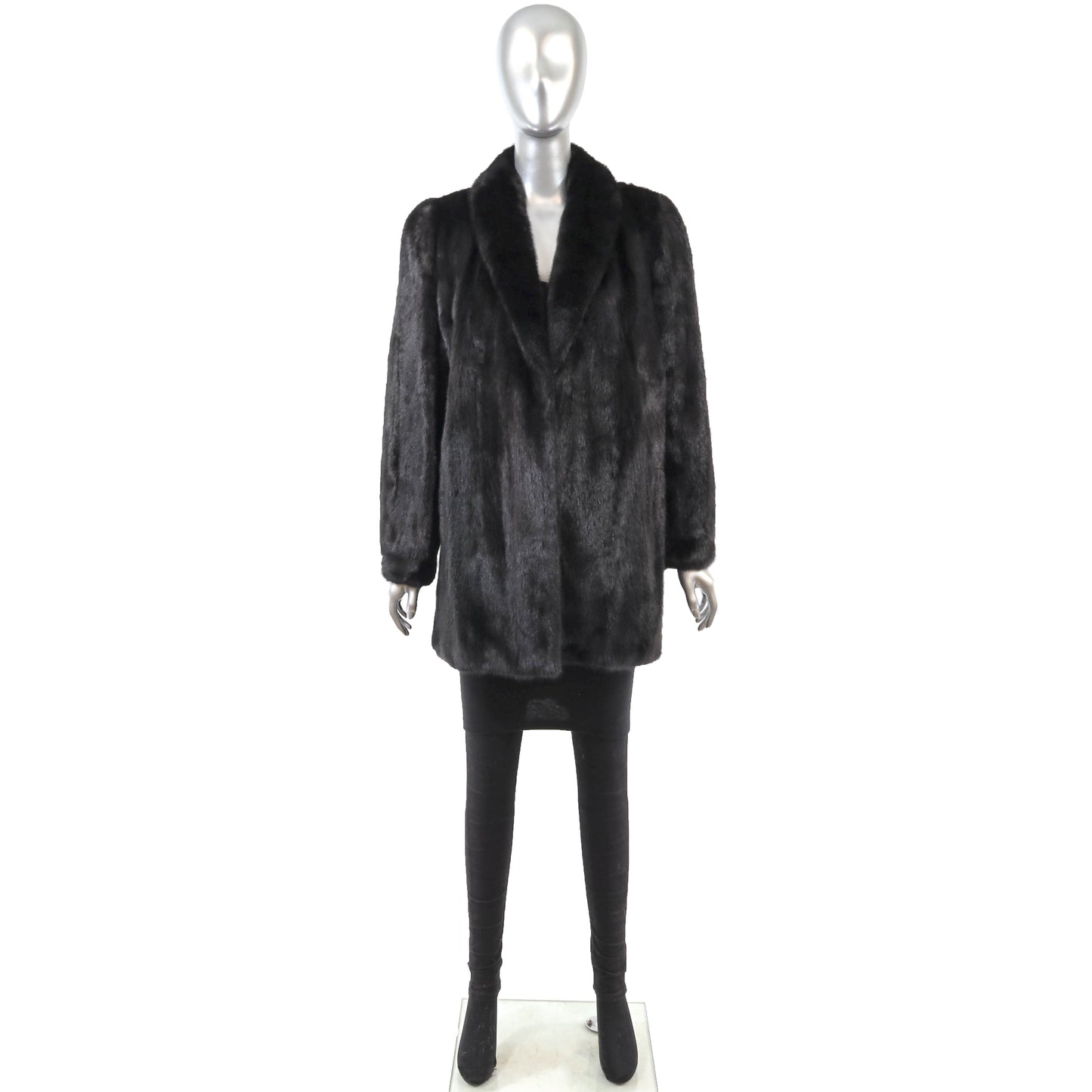 Black Mink Jacket- Size S